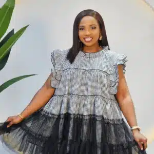 CHECKERS MESH SWING DRESS 8380 - Image 2