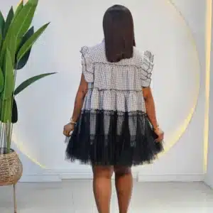 CHECKERS MESH SWING DRESS 8380 - Image 3