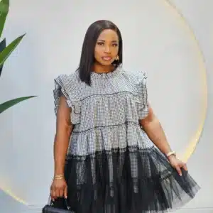 CHECKERS MESH SWING DRESS 8380