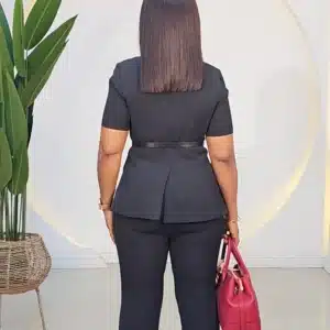 COLLAR DRAPE BLAZER & PANT SET - Image 8