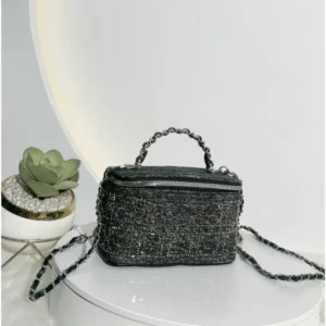 DENIM BOX STUD SLING BAG - Image 2