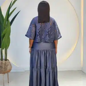 DENIM GYPSY SKIRT & LACE TOP SET - Image 3