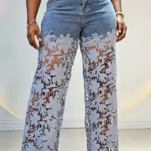 DENIM LACE JEANS - Image 4