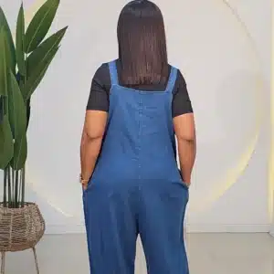 DENIM STUDDED ROMPER JUMPSUIT - Image 3