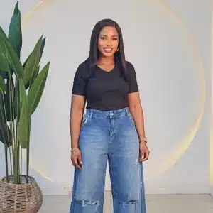 DOUBLE RIPPED PALAZZO MOM JEANS