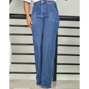 FRONT POCKET STRAIGHT CUT JEANS - Image 3