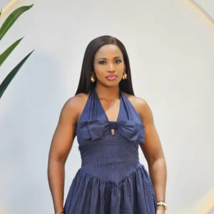 STRIPE HALTER NECK MAXI - Image 2