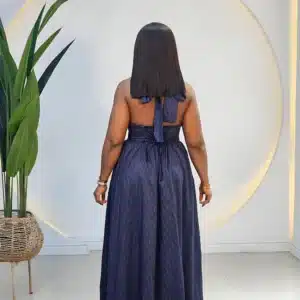 STRIPE HALTER NECK MAXI - Image 3