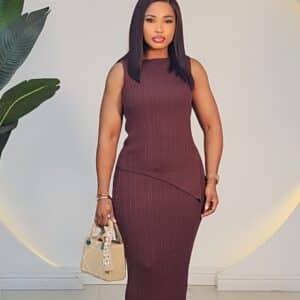 KNIT SLANT SKIRT & TOP SET 2710 - Image 4