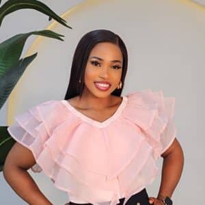 TRIPLE ORGANZA CAPE CROP TOP 2710 - Image 3