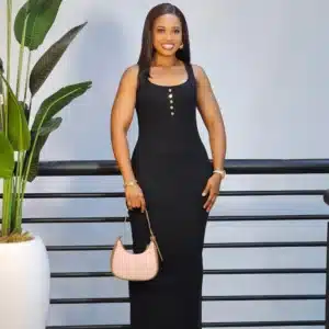 KNIT BUTTON CHEST SLEEVELESS BODYCON DRESS