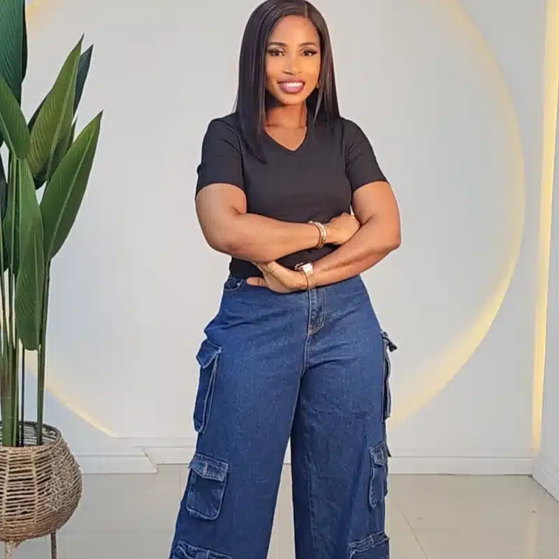 MULTI FRONT POCKET CARGO MOM JEANS 1610