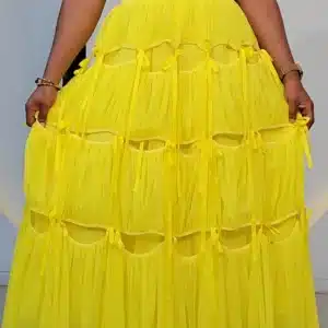 MULTI RIBBON GYPSY MESH SKIRT