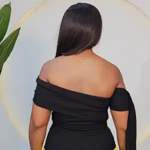 OFF SHOULDER SLEEVE DRAPE TOP - Image 4