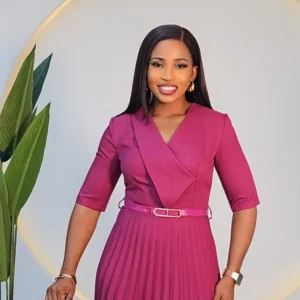 PLEATED OVERLAP COLLAR DRESS 6461 - Image 3