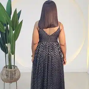 POLKA DOT PLEATED MAXI DRESS 633 - Image 3