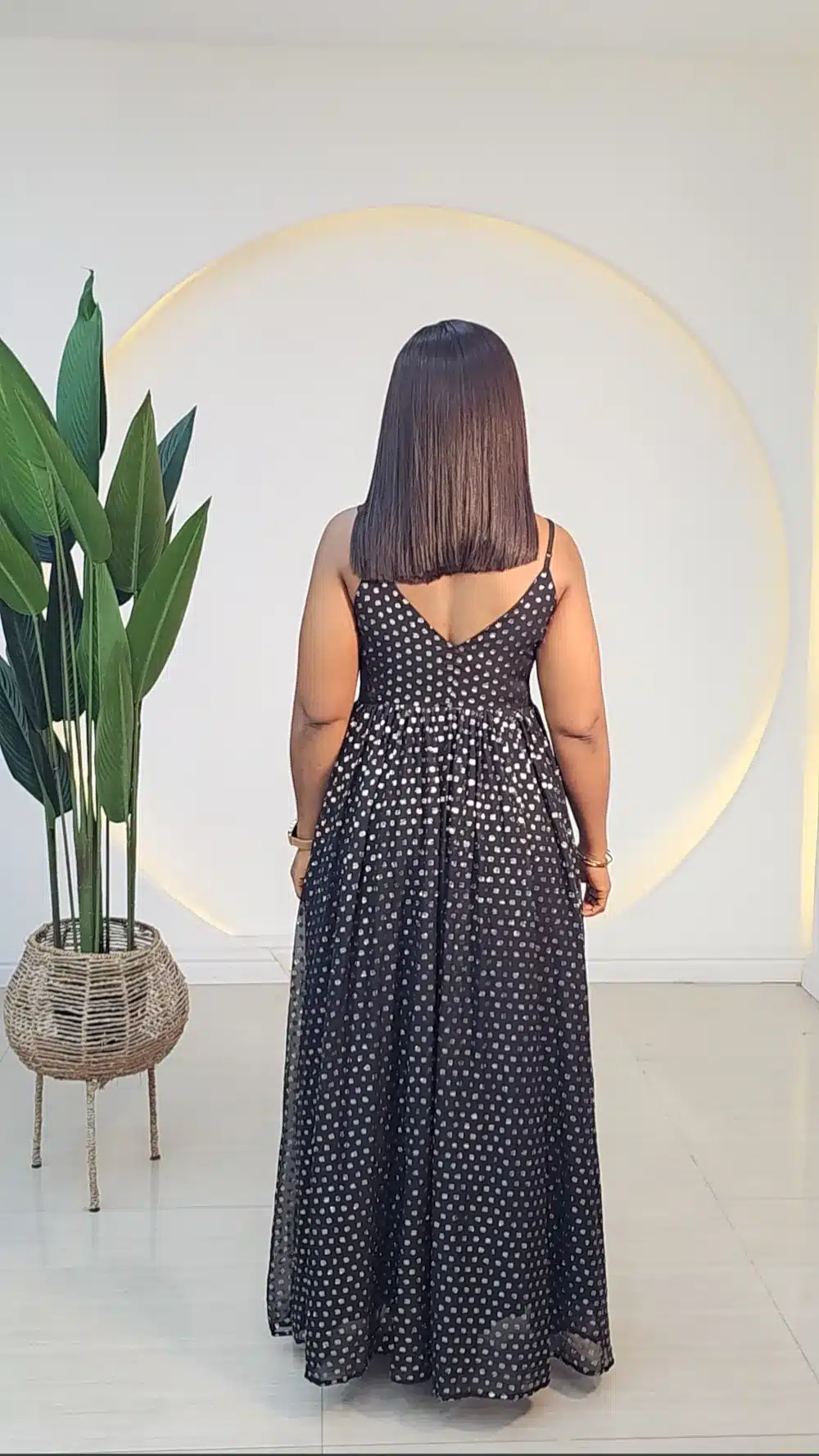 POLKA DOT PLEATED MAXI DRESS 633 - Posh 'n' Sassy