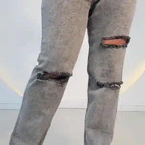 RIPPED PALAZZO MOM JEANS - Image 2