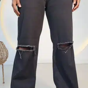 RIPPED PALAZZO MOM JEANS