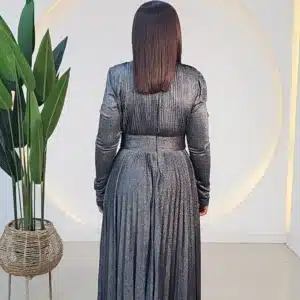 SHIMMER PLEATED EVENING DRESS 2710 - Image 9