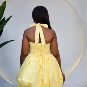 SHORT BUBBLE HALTER NECK DRESS - Image 8