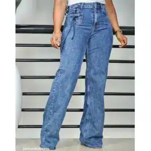 SIDE LACE MOM JEANS - Image 5