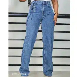 SIDE LACE MOM JEANS - Image 7