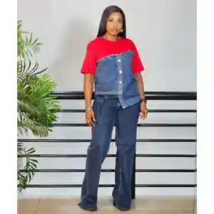 SIDE LACE MOM JEANS - Image 2