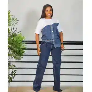 SIDE LACE MOM JEANS - Image 4