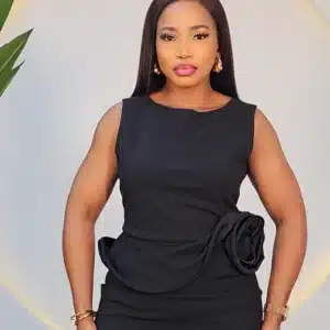 SIDE ROSE SLEEVELESS SHORT DRESS - Image 3