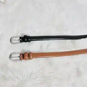 SILVER HEAD BUCKLE LEATHER BELT