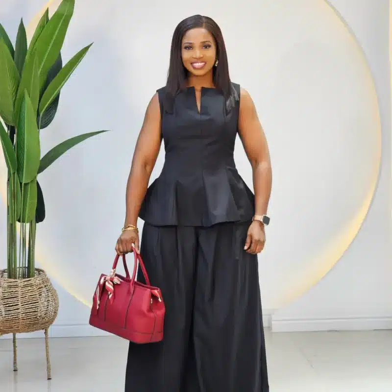 SLEEVELESS PEPLUM PALAZZO PANT SET