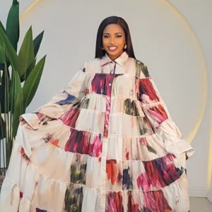 SPLASH COLOUR GYPSY LONG DRESS 828