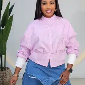 STRIPE SHIRT & SHORT SET - Image 3