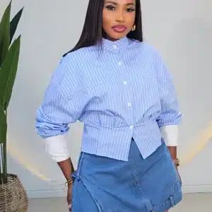 STRIPE SHIRT & SHORT SET - Image 4