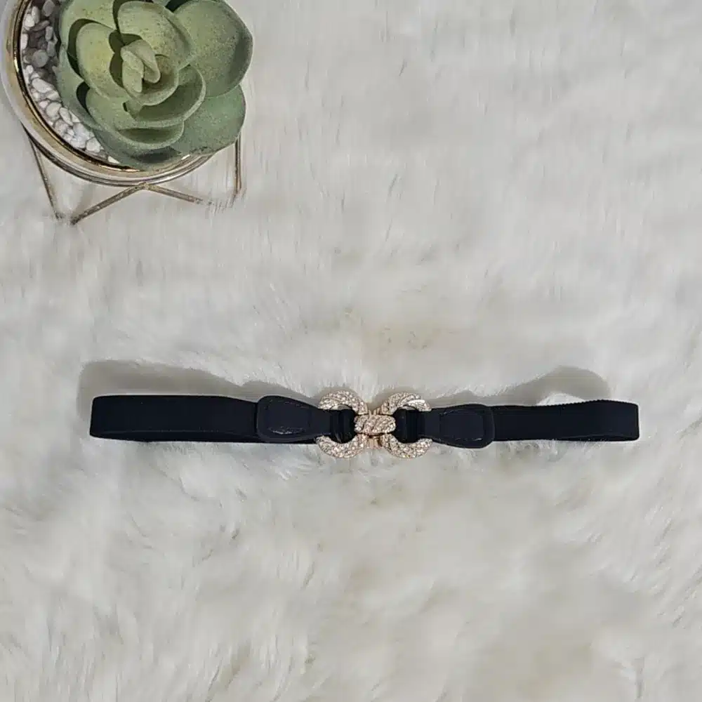 STUDDED C SHAPE ELASTIC SLIM BELT B45