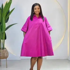 TURN UP SLEEVE TUNIC DRESS - Image 2