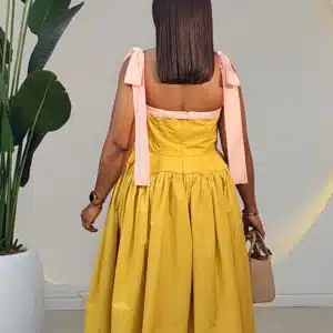 2-TONE KNOT SPAG SKATER DRESS 838 - Image 5