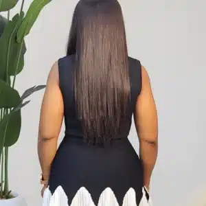 2-TONE PLEAT HEM BANDAGE SHIRT DRESS 2911 - Image 4