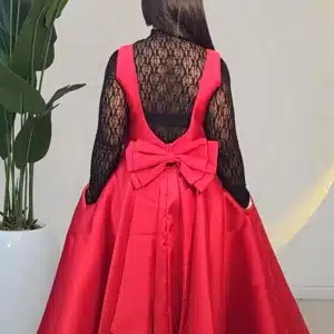 BACK BOW SATIN SKATER DRESS 179 - Image 6