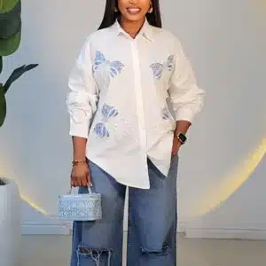 BOW PATCH DETAIL SHIRT 839 - Image 3