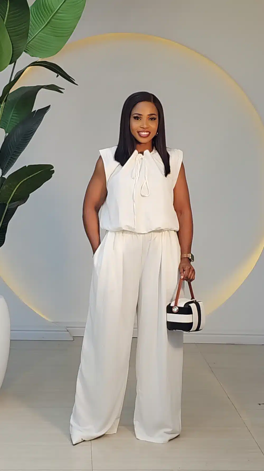 BUBBLE TOP & PALAZZO PANT SET 6006