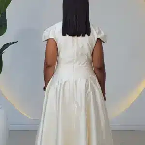 CAP SLEEVE SKATER SATIN DRESS 1011 - Image 8