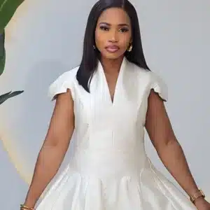 CAP SLEEVE SKATER SATIN DRESS 1011 - Image 6