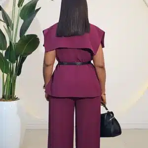 CAPE SLEEVE JACKET & PANT SET - Image 8