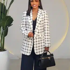 CHECKERS KIMONO BOYFRIEND BLAZER 2011 - Image 4