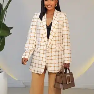 CHECKERS KIMONO BOYFRIEND BLAZER 2011