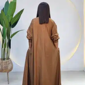 COLLAR CHEST BUTTON SWING SHIRT DRESS 8281 - Image 7