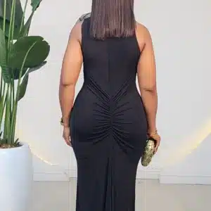 DOUBLE ROSE SHOULDER RUCH DINNER DRESS 2540 - Image 4