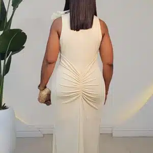 DOUBLE ROSE SHOULDER RUCH DINNER DRESS 2540 - Image 3